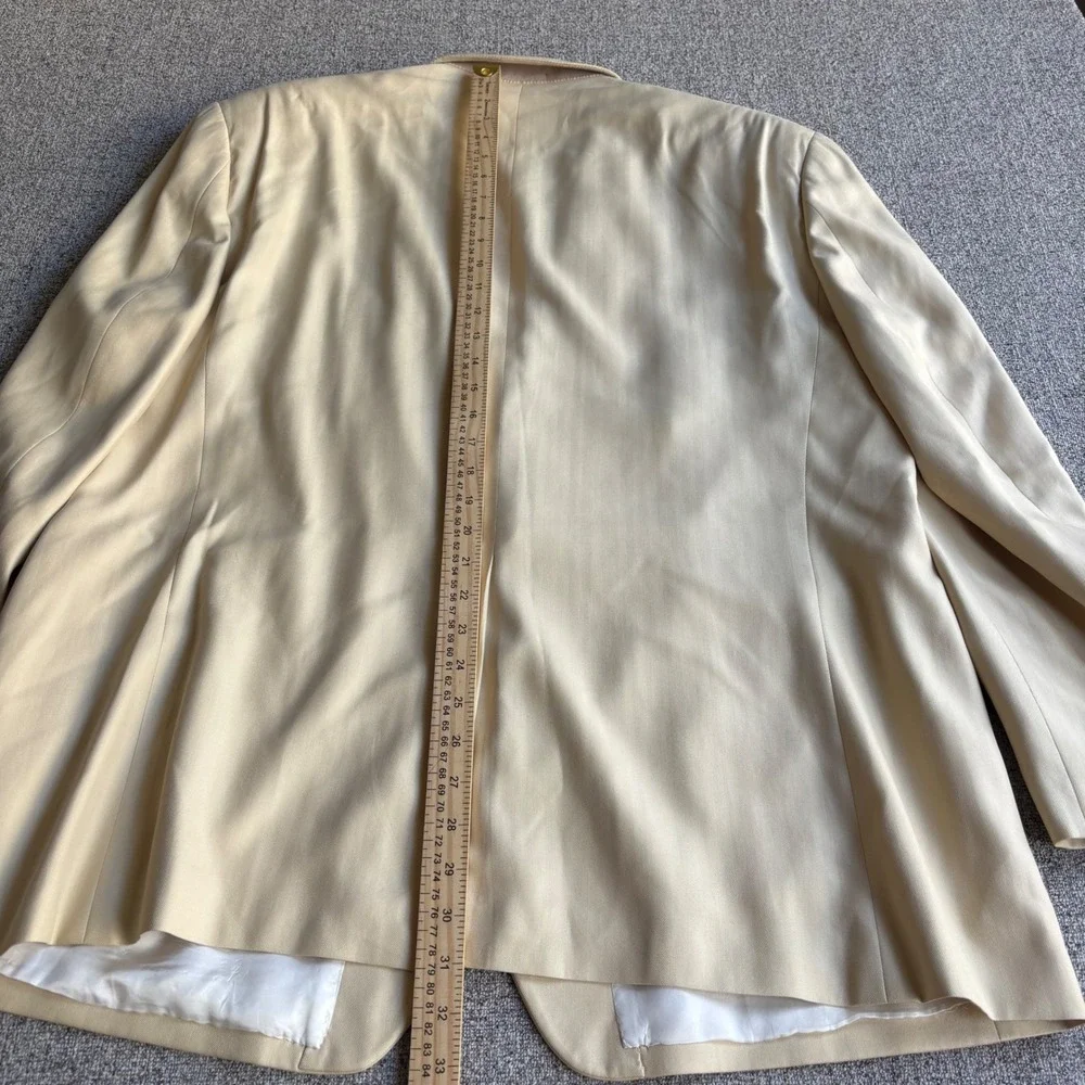 Ralph Lauren Sport Coat Mens 46R Silk Herringbone Tan Blazer Dillard's